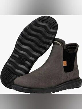 Hey Dude Men's Chukka Boots in Dark GREY SIZE 10 NWT